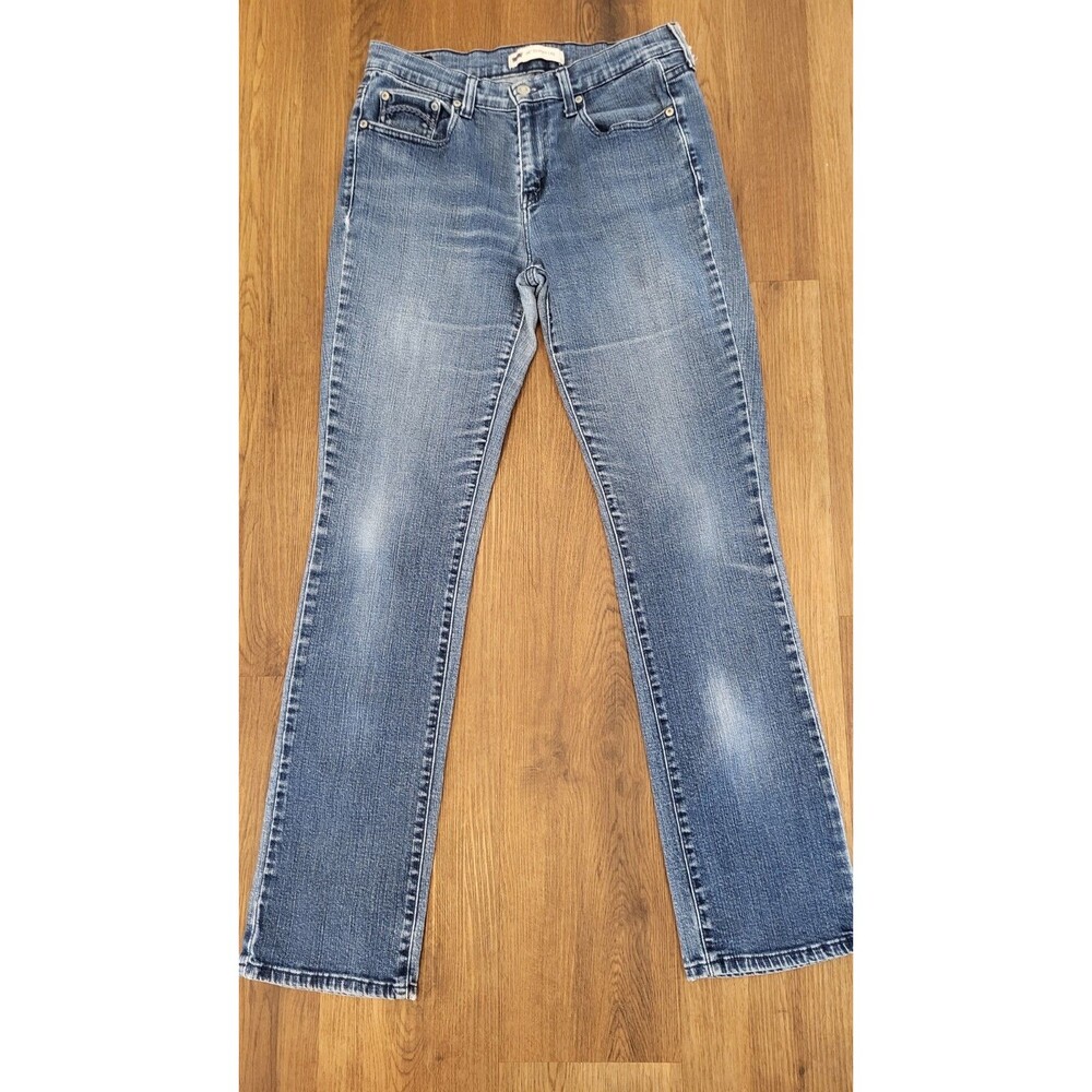 Levi's 505 Womens Jeans W29 L30** Blue Straight Leg Mid Rise Stretch Denim